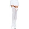 Leg Avenue - Medias Nylon Blanco Y Lazo Rosa de Leg Avenue Hosiery | Piumer