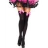 Leg Avenue - Medias Nylon Negro Y Lazo Rosa de Leg Avenue Hosiery | Piumer