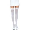 Leg Avenue - Medias Nylon Blanco Y Lazo Blanco de Leg Avenue Hosiery | Piumer