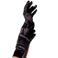Leg Avenue - Guantes Satin Negro de Leg Avenue Accessories | Piumer