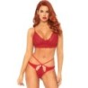 Leg Avenue - Set 2 Piezas Con Tanga Doble Tiranta M/L Rojo de Leg Avenue Sets | Piumer