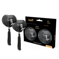 Coquette Chic Desire - Cubre Pezones Negro Lentejuelas de Coquette Accessories | Piumer