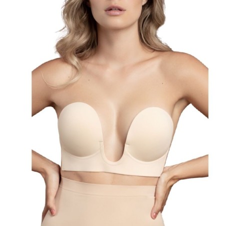 Bye-Bra - Sujetador Sin Asas En U Beige Copa B de Bye Bra - Bras | Piumer