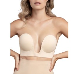 Bye-Bra - Sujetador Sin Asas En U Beige Copa E de Bye Bra - Bras | Piumer