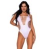 Leg Avenue - Body Tanga Racerback Blanco de Leg Avenue Teddies | Piumer