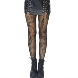 Leg Avenue - Medias De Red Serpientes Negro de Leg Avenue Hosiery | Piumer