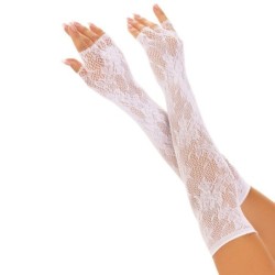 Leg Avenue - Guantes Sin Dedos Red Floral Blanco de Leg Avenue Hosiery | Piumer