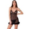 Livco Corsetti Fashion - Zerunam Set Babydoll + Tanga Negro de Livco Corsetti Sets - Talla L/XL | Piumer