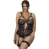Subblime - Teddy Con Liga Detalle Encajes Y Tiras Negro de Subblime Bodies - Talla L/XL | Piumer