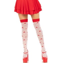 Leg Avenue - Calcetines Altos Champiñones Rojo/Blanco de Leg Avenue Hosiery | Piumer