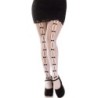 Leg Avenue - Medias Con Aberturas Corazon & Lazos Blanco de Leg Avenue Hosiery | Piumer