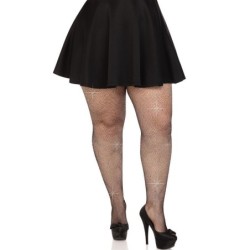 Leg Avenue - Medias Rejilla Cristalizada Negro Plus Size de Leg Avenue Hosiery | Piumer