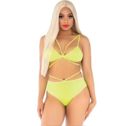 Leg Avenue - Top & Bragas Con Tirantes Amarillo de Leg Avenue Sets | Piumer