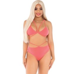 Leg Avenue - Top & Bragas Con Tirantes Coral de Leg Avenue Sets | Piumer