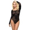 Subblime - 952051 Body De Rejilla Con Manga Larga Y Hombros Descubiertos Negro Talla Única de Subblime Bodies | Piumer