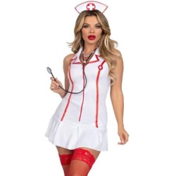 Leg Avenue - Disfraz Enfermera Jefa Blanco de Leg Avenue Costumes - Talla S/M | Piumer