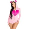 Leg Avenue - Body Osito Terciopelo Rosa de Leg Avenue Costumes - Talla S | Piumer