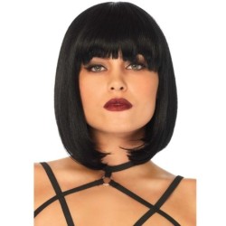 Leg Avenue - Peluca Corta De Corte Bob Natural Negro de Leg Avenue Accessories | Piumer