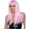 Leg Avenue - Peluca Larga Lisa Con Flequillo Rosa de Leg Avenue Accessories | Piumer