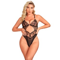 Subblime - 955212 Body Transparente Con Encaje Hueco Negro de Subblime Bodies - Talla S/M | Piumer