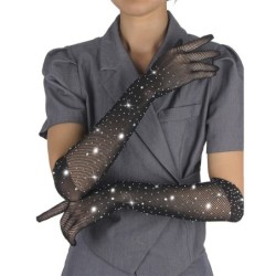 Subblime - 957469 Guantes Transparentes Con Brillo Negro de Subblime Accesories - Talla S/M | Piumer