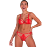 Passion - Anuvera Set Sujetador + Tanga Rojo de Passion Woman Sets - Talla S/M | Piumer
