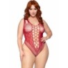 Leg Avenue - 81641X Body Tirantes Sin Costuras Burdeos Talla 1X/2X de Leg Avenue Teddies | Piumer