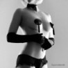 Bijoux - Burlesque Cubrepezones Negro de Bijoux Burlesque Pasties | Piumer