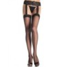 Leg Avenue - Outlet - Medias Negras Con Liguero De Encaje de Leg Avenue Hosiery | Piumer