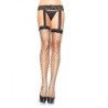 Leg Avenue - Medias De Red Con Liguero De Encaje Negro de Leg Avenue Hosiery | Piumer