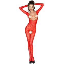Passion - Woman Bs031 Bodystocking Rojo Talla Única de Passion Woman Bodystockings | Piumer