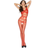 Passion - Woman Bs032 Bodystocking Rojo Talla Única de Passion Woman | Piumer