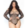 Leg Avenue - Crystalized Fishnet Bodystocking 1X-2X de Leg Avenue Bodystockings | Piumer