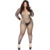 Leg Avenue - Bodystocking En Red Con Brillante 1X-2X de Leg Avenue Bodystockings | Piumer