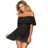 Subblime - Set Vestido Corto + Tanga Negro de Subblime Dresses - Talla L/XL | Piumer