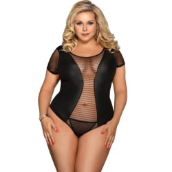 Subblime - Fetish Teddy Manga Corta Talla Grande de Subblime Queen Plus Size | Piumer