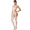 Passion - Woman Bs053 Bodystocking Blanco Talla Única de Passion Woman | Piumer