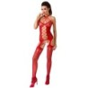 Passion - Woman Bs056 Bodystocking Rojo Talla Única de Passion Woman | Piumer