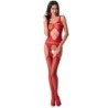Passion - Woman Bs057 Bodystocking Rojo Talla Única de Passion Woman | Piumer
