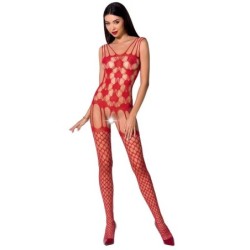Passion - Woman Bs067 Bodystocking Rojo Talla Única de Passion Woman | Piumer