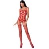 Passion - Woman Bs067 Bodystocking Rojo Talla Única de Passion Woman | Piumer