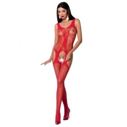 Passion - Woman Bs072 Bodystocking Talla Única Rojo de Passion Woman | Piumer
