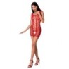 Passion - Woman Bs073 Bodystocking Talla Única Rojo de Passion Woman | Piumer