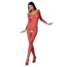 Passion - Woman Bs077 Bodystocking Talla Única Rojo de Passion Woman | Piumer