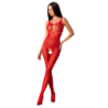 Passion - Woman Bs078 Bodystocking Talla Única Rojo de Passion Woman | Piumer