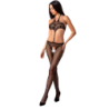 Passion - Woman Bs080 Bodystocking Negro Talla Única de Passion Woman | Piumer