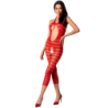 Passion - Woman Bs081 Bodystocking Rojo Talla Única de Passion Woman | Piumer