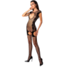 Passion - Woman Bs082 Bodystocking Negro Talla Única de Passion Woman | Piumer