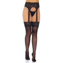 Leg Avenue - Medias Con Liguero Opacas Talla Única de Leg Avenue Hosiery | Piumer