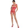 Passion - Woman Bs089 Bodystocking Rojo Talla Única de Passion Woman | Piumer